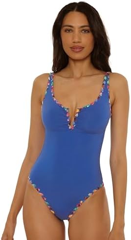 Seafolly Women's Active Deep V Plunge Maillot One Piece Swimsuit